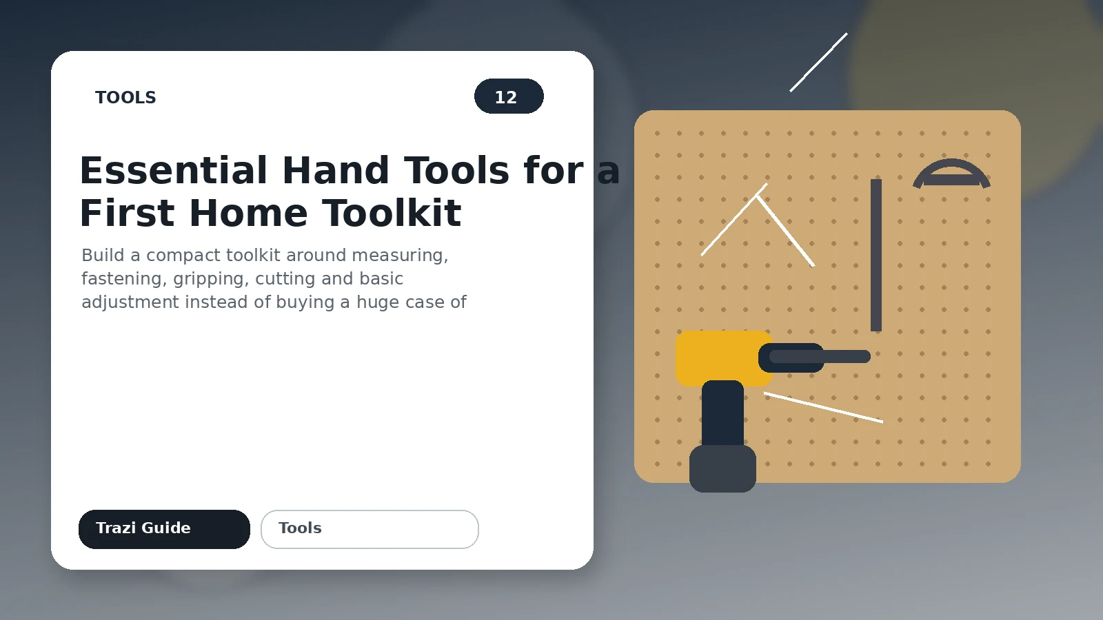 Essential Hand Tools for a First Home Toolkit featured image