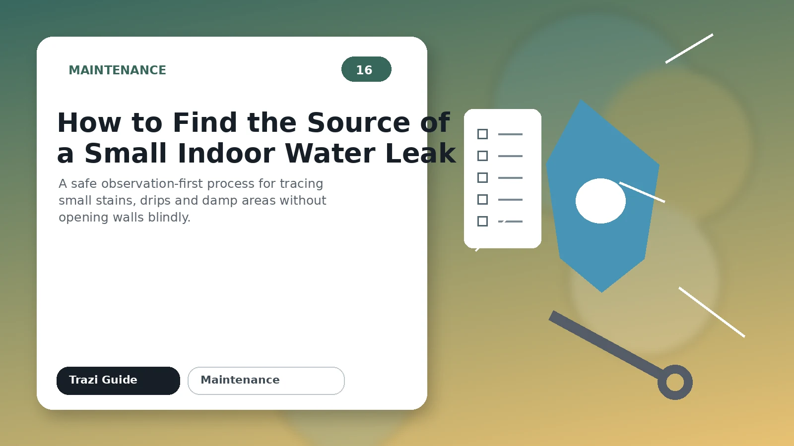 How to Find the Source of a Small Indoor Water Leak featured image