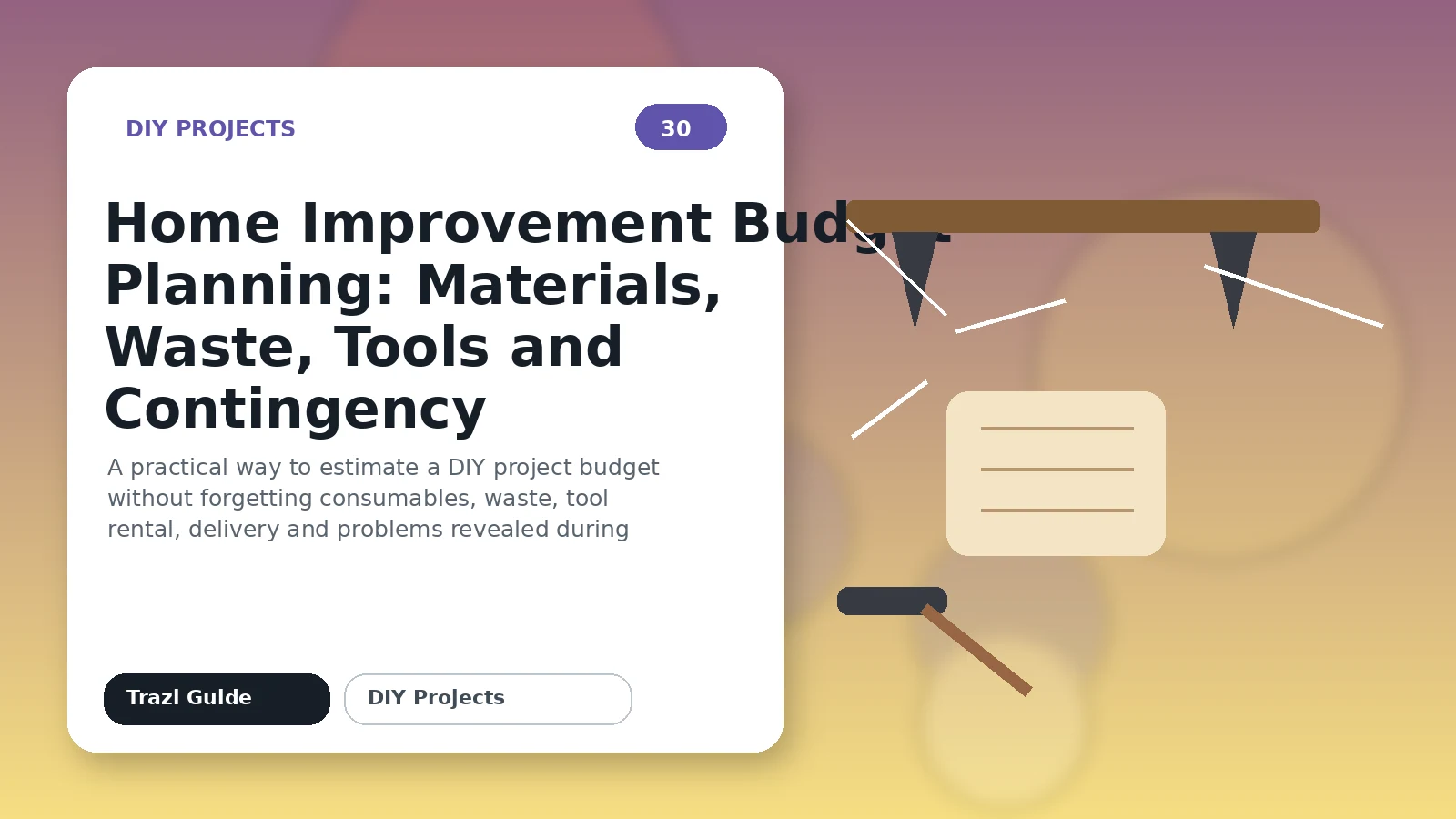 Home Improvement Budget Planning: Materials, Waste, Tools and Contingency featured image